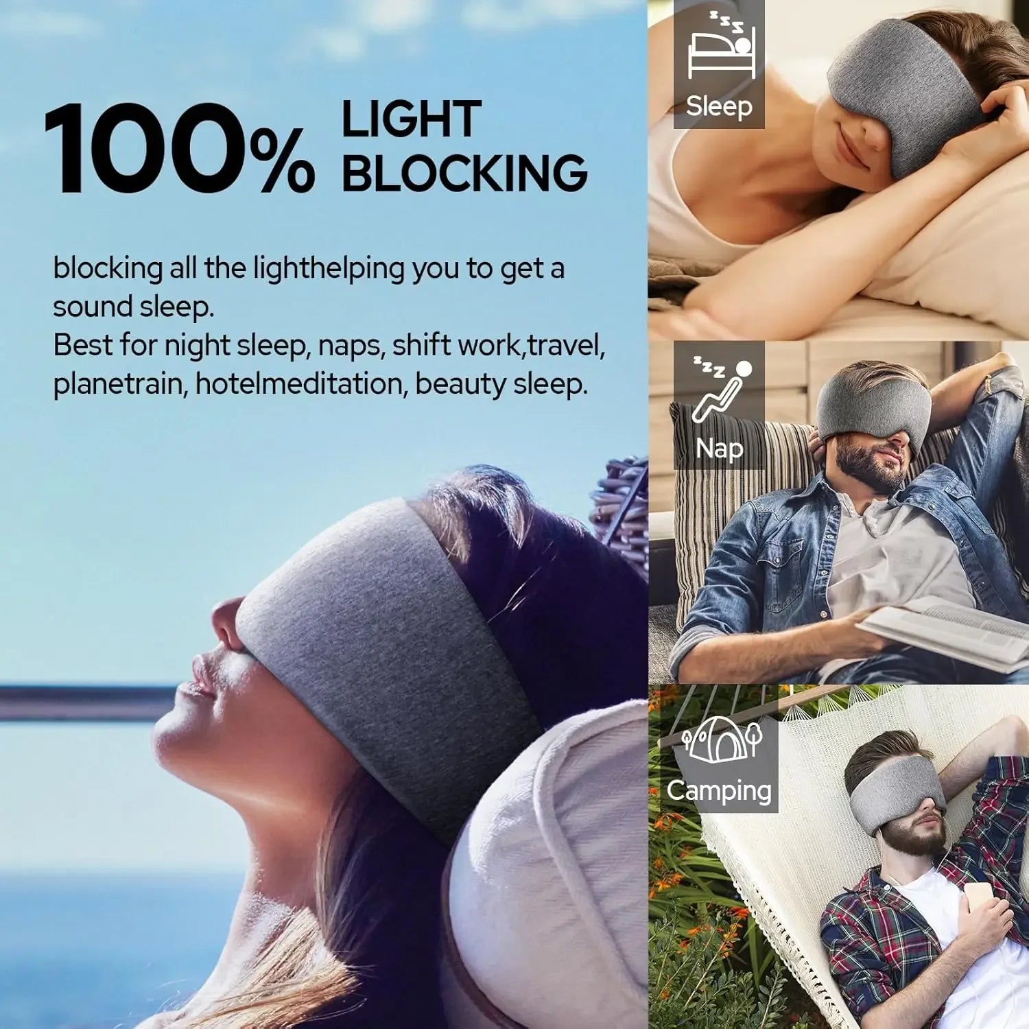 Cotton Blackout Sleep Mask